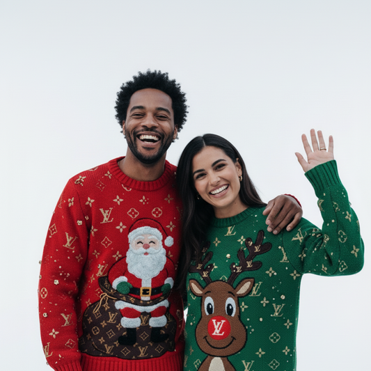 Couple Reindeer & Claus